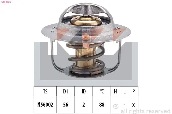 Handler.Part Thermostat, coolant KW 580952S 1