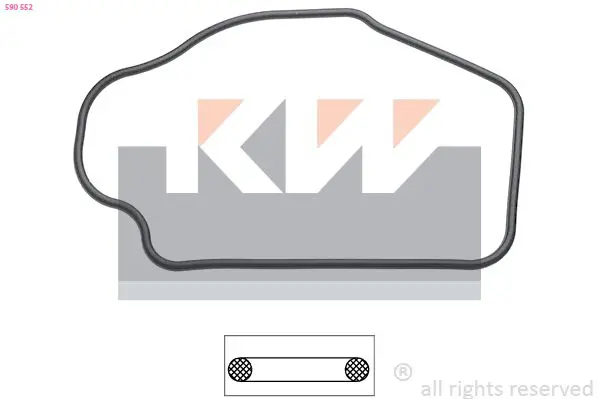 Handler.Part Gasket, thermostat KW 590552 1