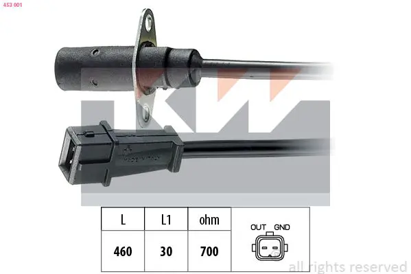 Handler.Part Sensor, crankshaft pulse KW 453001 1