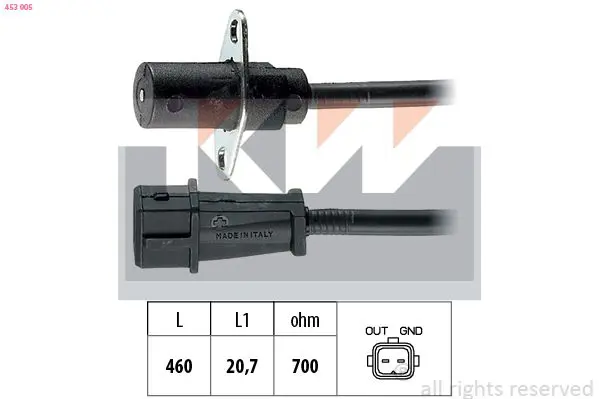 Handler.Part Sensor, crankshaft pulse KW 453005 1