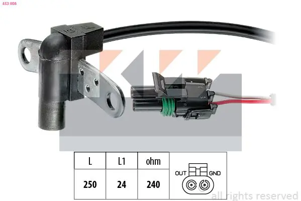 Handler.Part Sensor, crankshaft pulse KW 453008 1