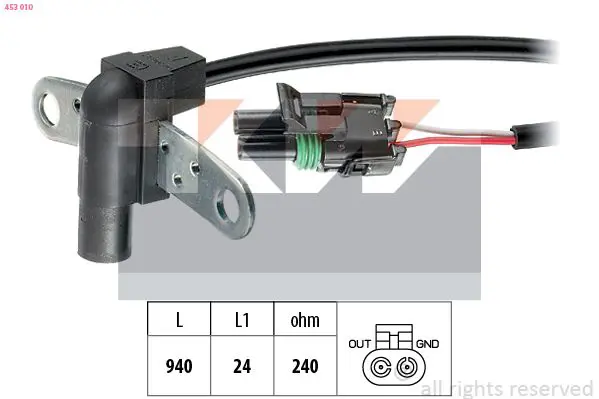 Handler.Part Sensor, crankshaft pulse KW 453010 1