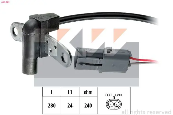 Handler.Part Sensor, crankshaft pulse KW 453023 1