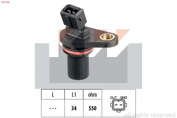 Handler.Part Sensor, camshaft position KW 453043 1