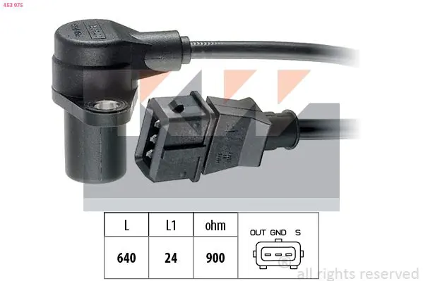 Handler.Part Sensor, crankshaft pulse KW 453075 1