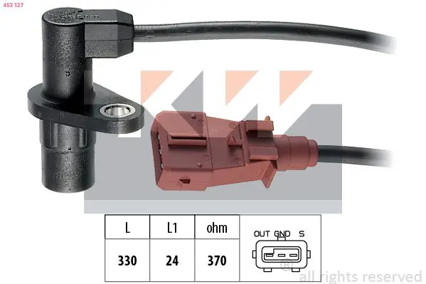 Handler.Part Sensor, crankshaft pulse KW 453127 1