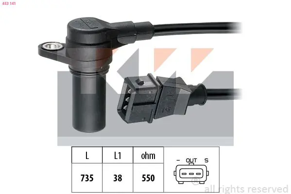 Handler.Part Sensor, crankshaft pulse KW 453141 1