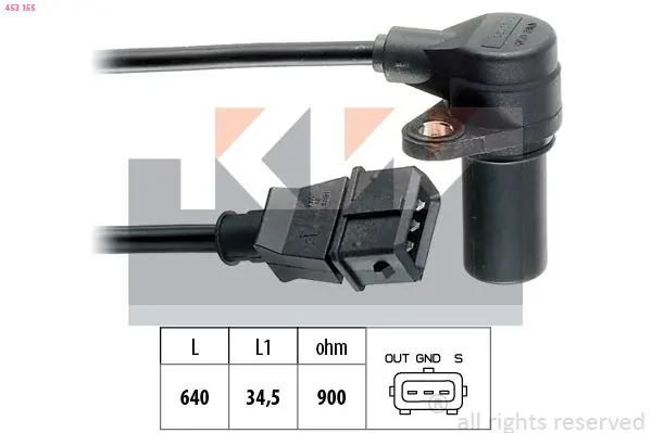 Handler.Part Sensor, crankshaft pulse KW 453155 1