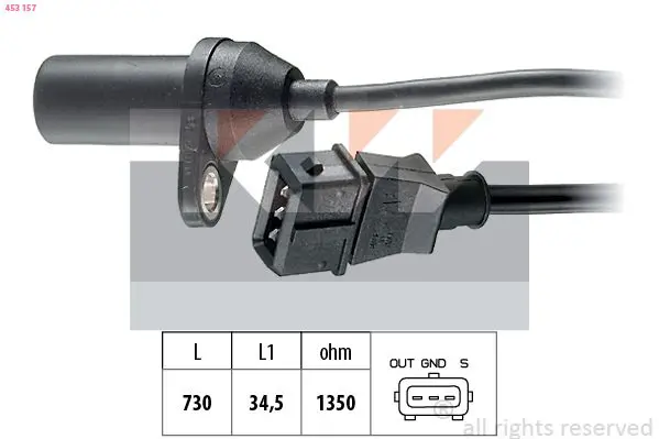 Handler.Part Sensor, crankshaft pulse KW 453157 1