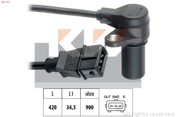 Handler.Part Sensor, crankshaft pulse KW 453172 1