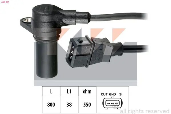 Handler.Part Sensor, crankshaft pulse KW 453181 1