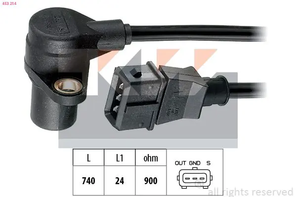 Handler.Part Sensor, crankshaft pulse KW 453214 1