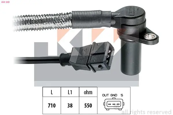 Handler.Part Sensor, crankshaft pulse KW 453230 1