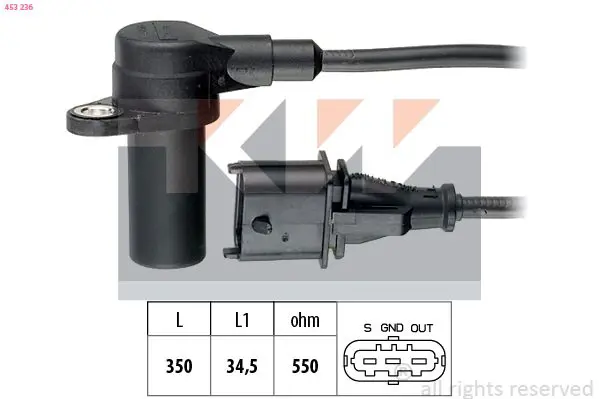 Handler.Part Sensor, crankshaft pulse KW 453236 1