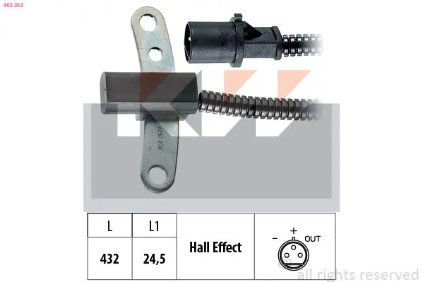 Handler.Part Sensor, crankshaft pulse KW 453253 1