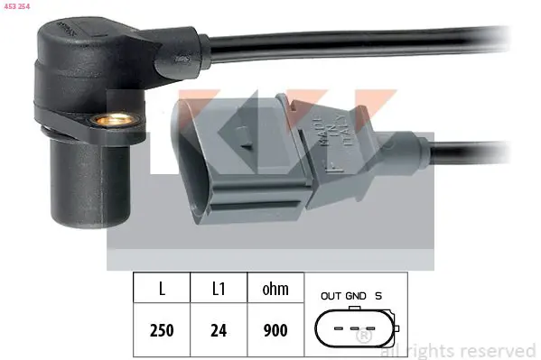 Handler.Part Sensor, crankshaft pulse KW 453254 1