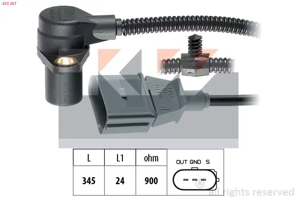 Handler.Part Sensor, crankshaft pulse KW 453287 1