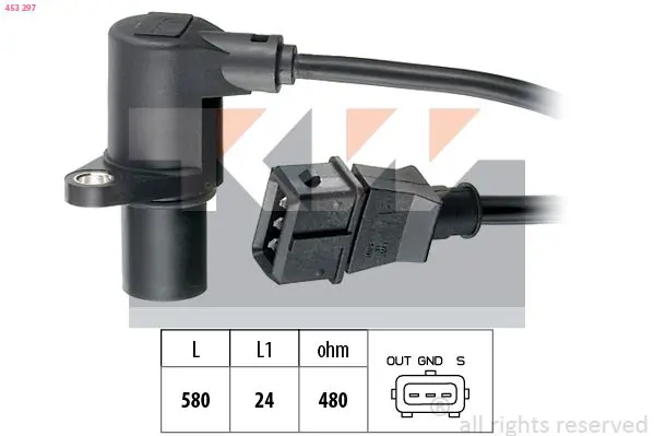 Handler.Part Sensor, crankshaft pulse KW 453297 1