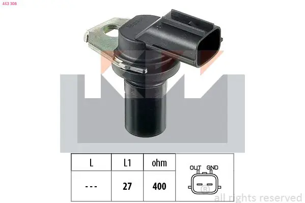 Handler.Part Rpm sensor, automatic transmission KW 453308 1