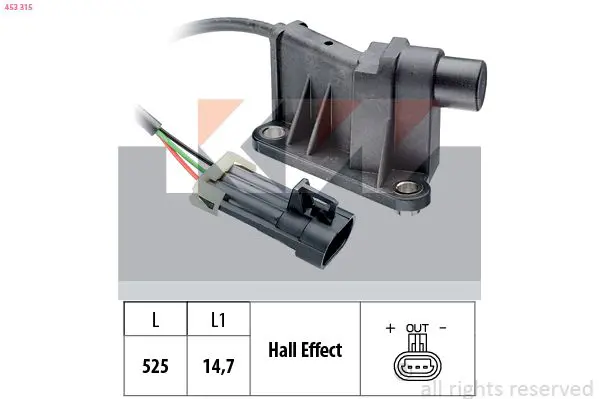 Handler.Part Sensor, camshaft position KW 453315 1