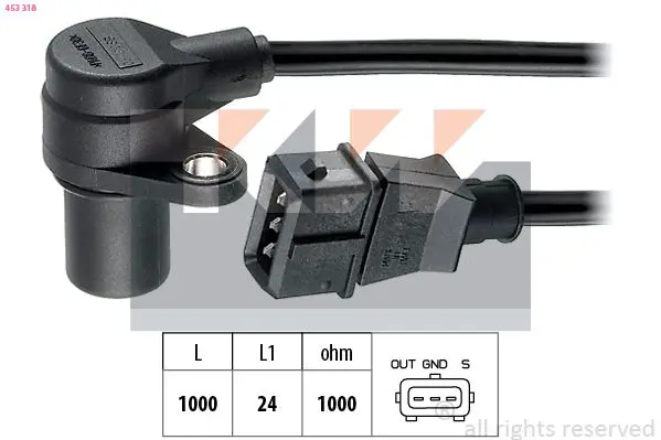 Handler.Part Sensor, crankshaft pulse KW 453318 1