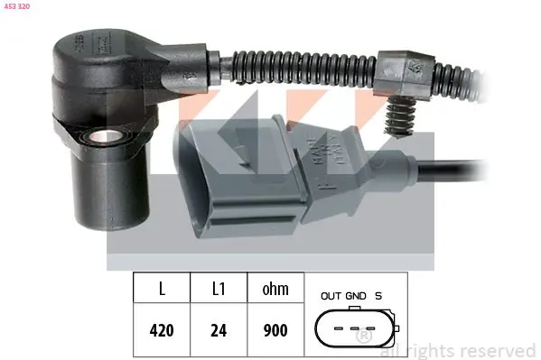 Handler.Part Sensor, crankshaft pulse KW 453320 1