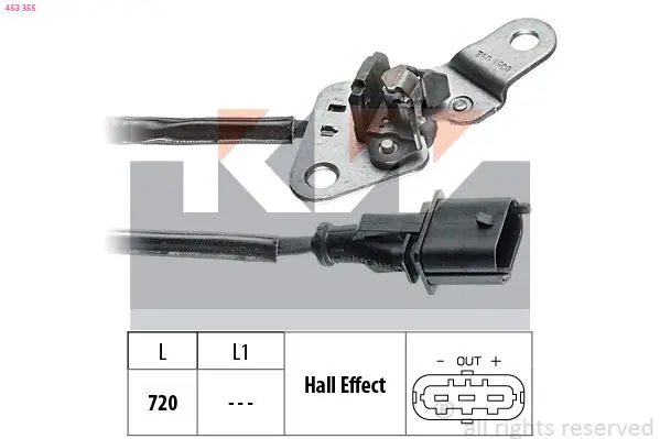 Handler.Part Sensor, camshaft position KW 453355 1