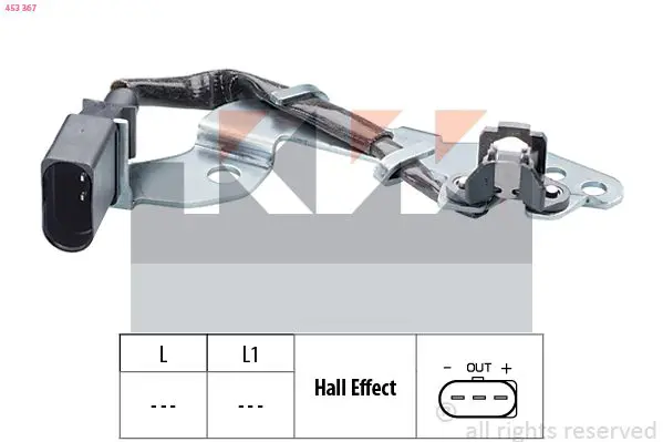 Handler.Part Sensor, camshaft position KW 453367 1