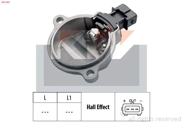 Handler.Part Sensor, camshaft position KW 453401 1