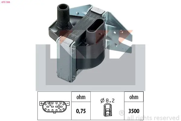 Handler.Part Ignition coil KW 470108 1