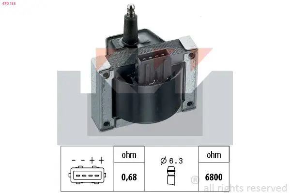 Handler.Part Ignition coil KW 470155 1