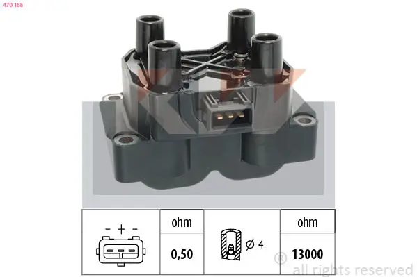 Handler.Part Ignition coil KW 470168 1