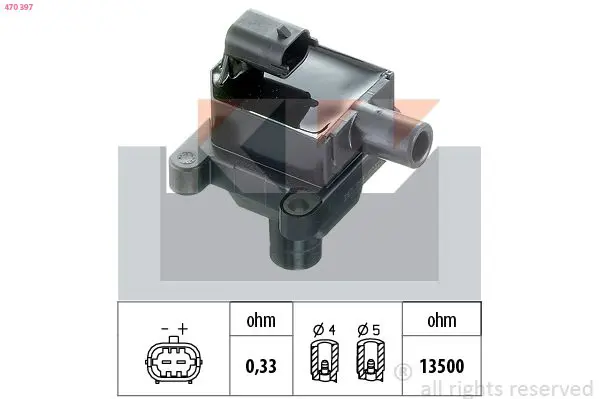 Handler.Part Ignition coil KW 470397 1