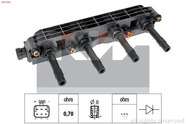 Handler.Part Ignition coil KW 470399 1