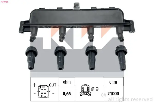 Handler.Part Ignition coil KW 470405 1