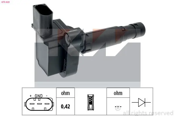 Handler.Part Ignition coil KW 470420 1