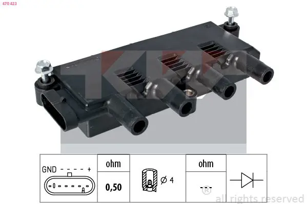 Handler.Part Ignition coil KW 470423 1