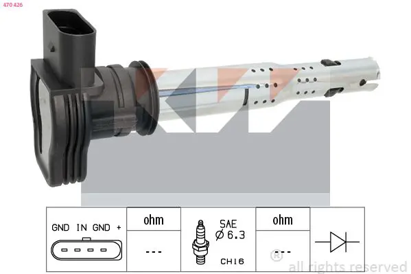 Handler.Part Ignition coil KW 470426 1