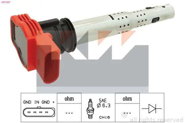 Handler.Part Ignition coil KW 470427 1