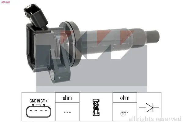 Handler.Part Ignition coil KW 470461 1