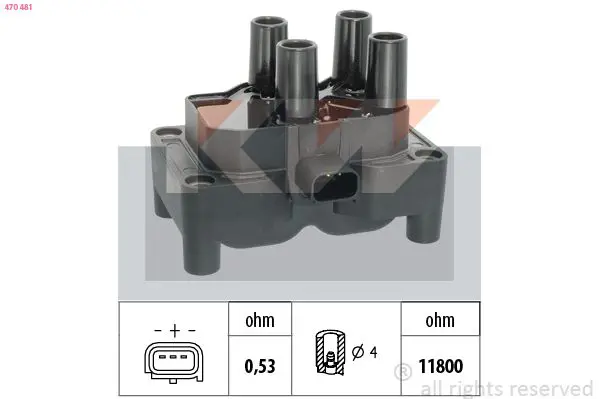 Handler.Part Ignition coil KW 470481 1