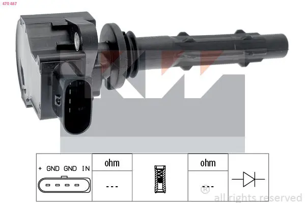 Handler.Part Ignition coil KW 470487 1