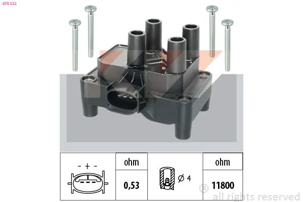 Handler.Part Ignition coil KW 470532 1