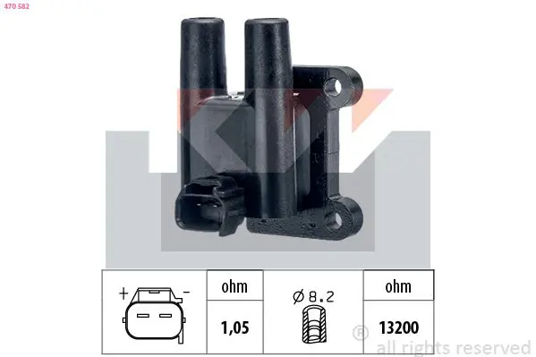 Handler.Part Ignition coil KW 470582 1