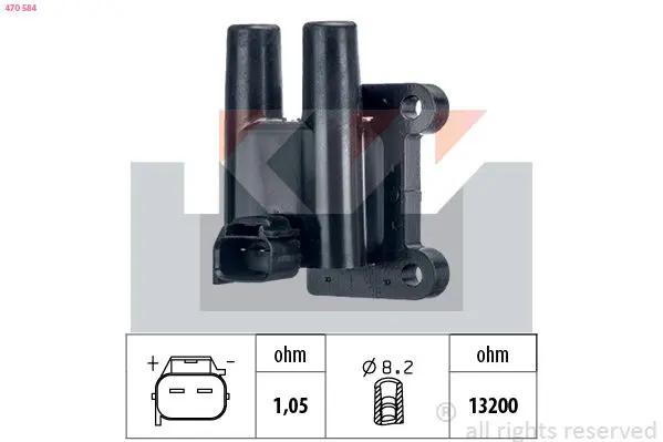 Handler.Part Ignition coil KW 470584 1