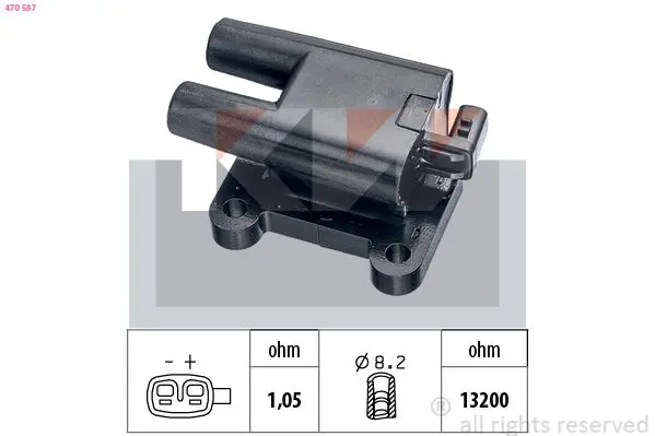 Handler.Part Ignition coil KW 470587 1