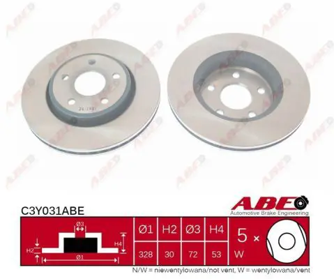 Handler.Part Brake disc ABE C3Y031ABE 3