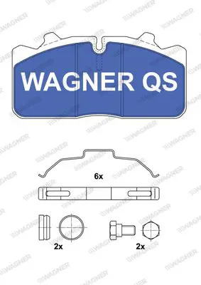 Handler.Part Brake pad set, disc brake WAGNER 2908804950 1