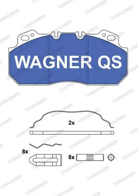 Handler.Part Brake pad set, disc brake WAGNER 2909004950 1