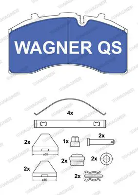 Handler.Part Brake pad set, disc brake WAGNER 2915804950 1